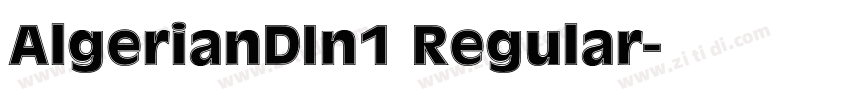 AlgerianDIn1 Regular字体转换